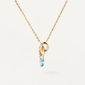 Blue Lily Necklace Everyday Necklaces