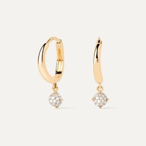 Diamonds And Gold Dona Hoops Basic Earrings