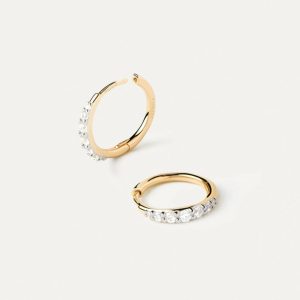 Diamonds And Gold Estella Mini Hoops Diamond Earrings