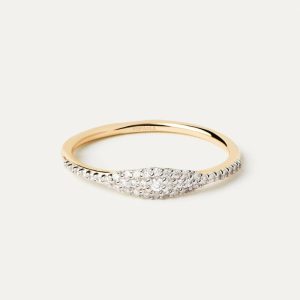 Diamonds And Gold Estella Stamp Ring Diamond Rings