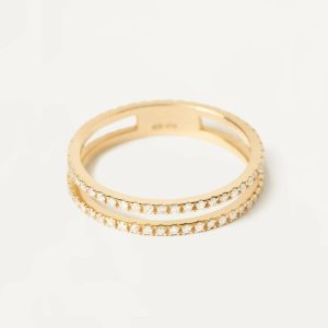 Diamonds And Gold Eternity Dual Ring Diamond Rings