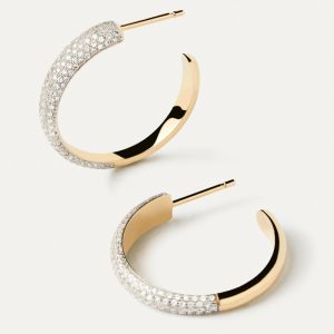 Diamonds And Gold Soho Hoops Diamond Earrings