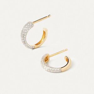 Diamonds And Gold Soho Mini Hoops Diamond Earrings