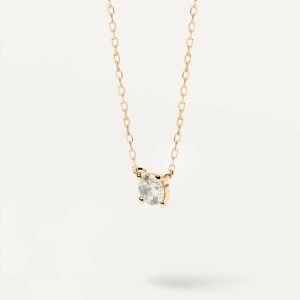 Diamonds And Gold Solitaire Medium Necklace Basic Necklaces