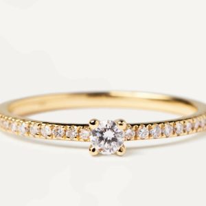 Diamonds And Gold Solstice Ring Basic Rings