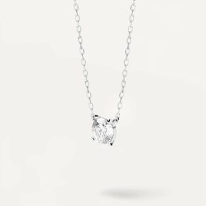 Diamonds And White Gold Solitaire Supreme Necklace Basic Necklaces