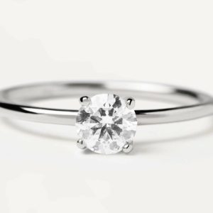 Diamonds And White Gold Solitaire Supreme Ring Basic Rings