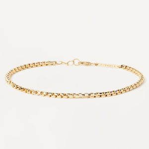 Gold Box Chain Bracelet Bracelets