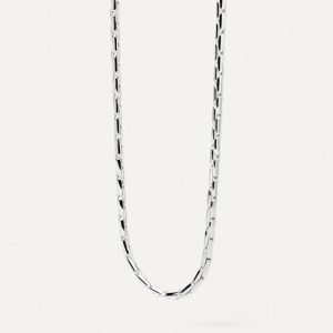 Large Boston Silver Chain Necklace Chain Necklaces