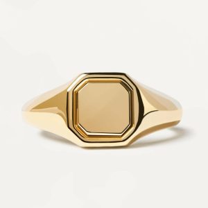 Octet Stamp Ring Gold Rings