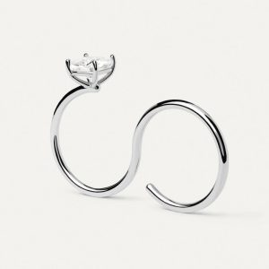 Sofia Two Finger Silver Ring Basic Rings