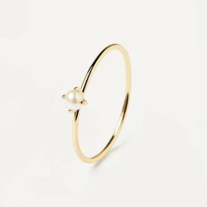 Solitary Pearl Ring Basic Rings