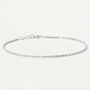 White Gold Rope Chain Bracelet Bracelets