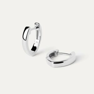 Duke Silver Hoops Basic Earrings