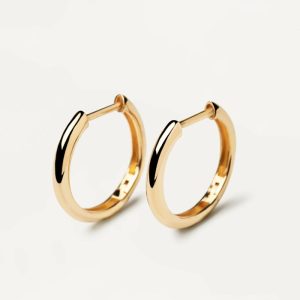 Gold Bold Medium Hoops Basic Earrings