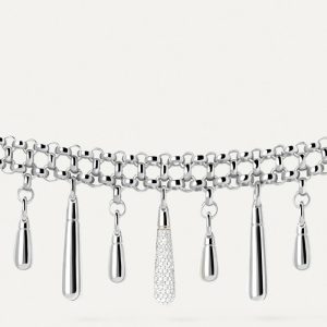 Jelly Silver Choker Necklace Chain Necklaces