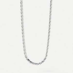 Large Serpentine Silver Chain Necklace Chain Necklaces