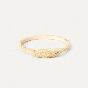 Sandblasted Gold Cleo Stamp Ring Fine Jewelry Rings